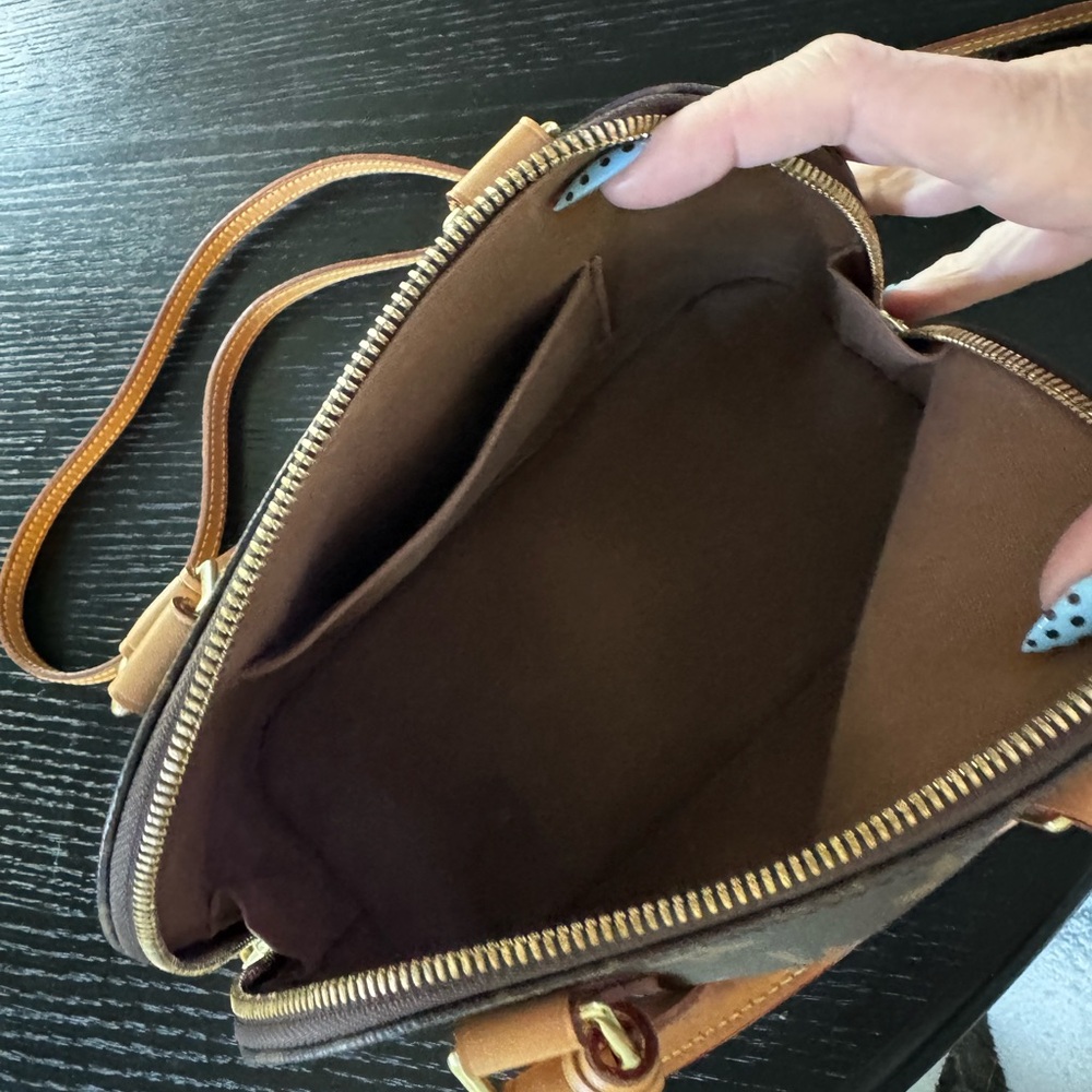Louis Vuitton Monogram Mini Alma Satchel in Brown and Tan - Picture 7 of 9